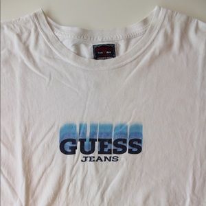 GUESS Jeans Shirt White Vintage